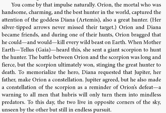 Orion and Scorpion