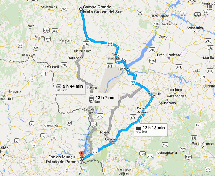 Campo Grande to Foz de Iguazu