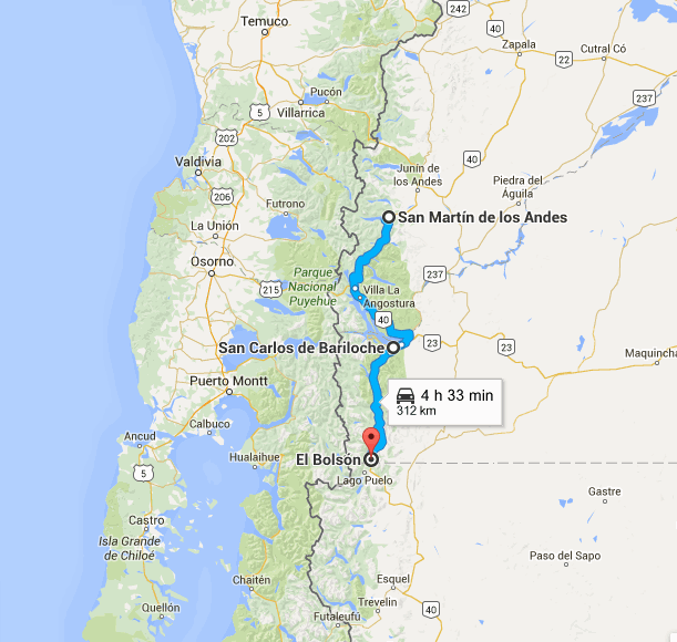 san martin to bariloche to el bolson