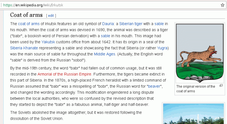 Irkutsk Coat of arms explanation - Wikipedia