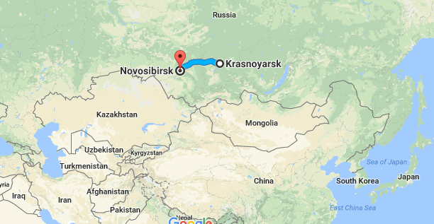 Krasnoyarsk - Novosibirsk train