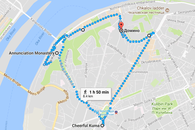 map day 2 in Nizhny Novgorod