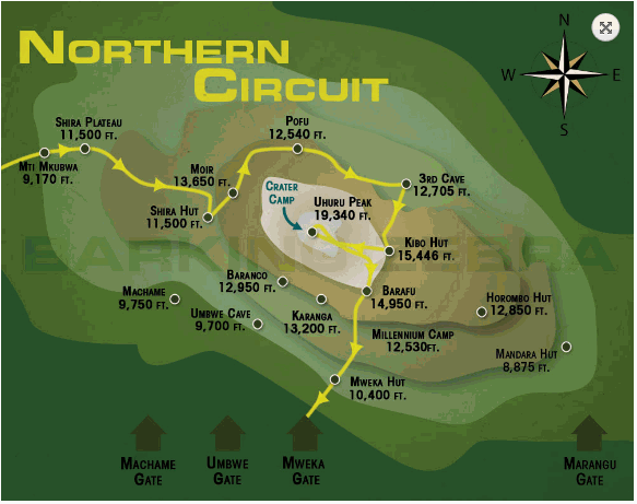 northern circuit map